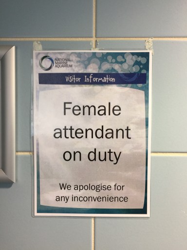 Female attendant on duty SORRY